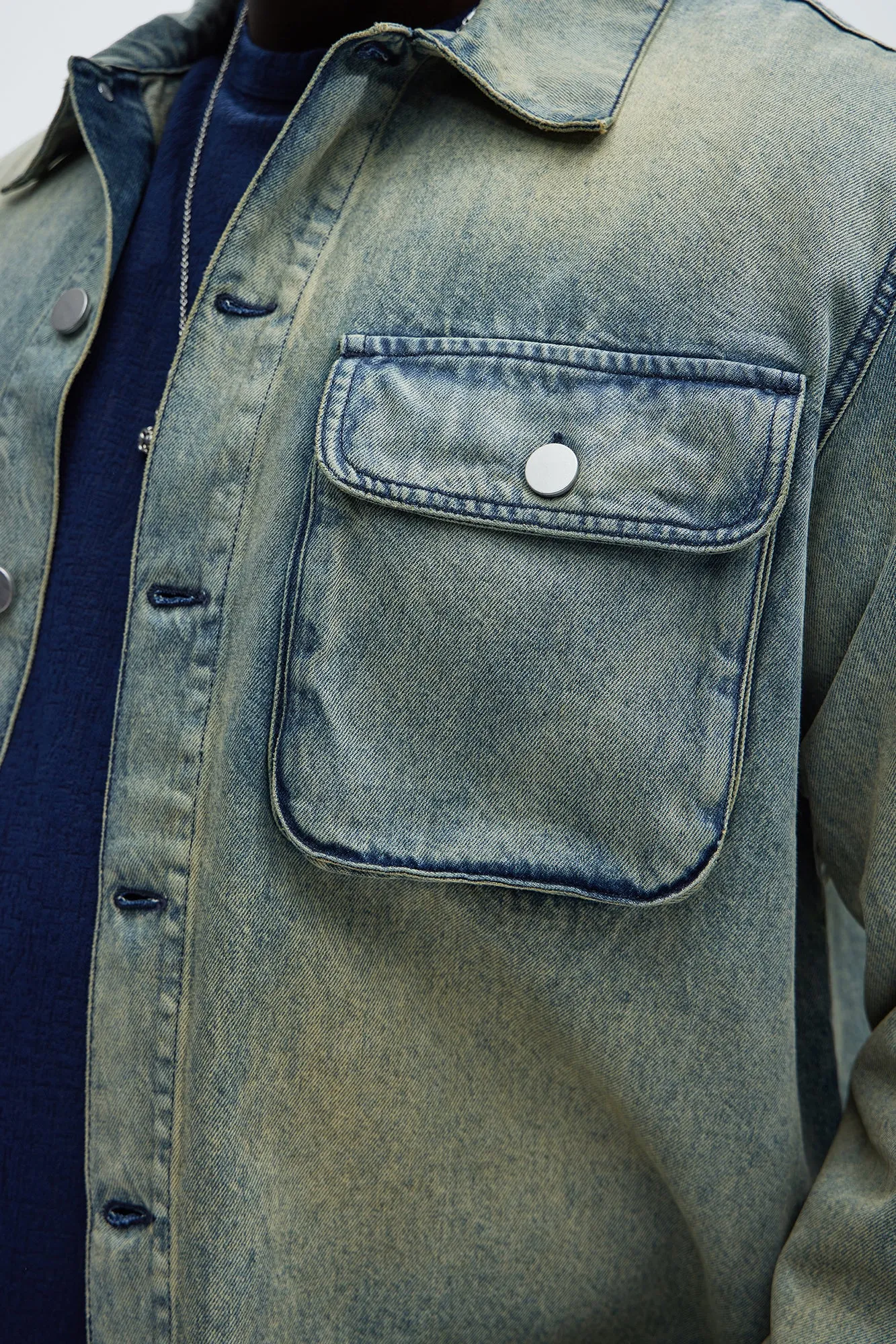 Wells Denim Jacket - Vintage Blue Wash