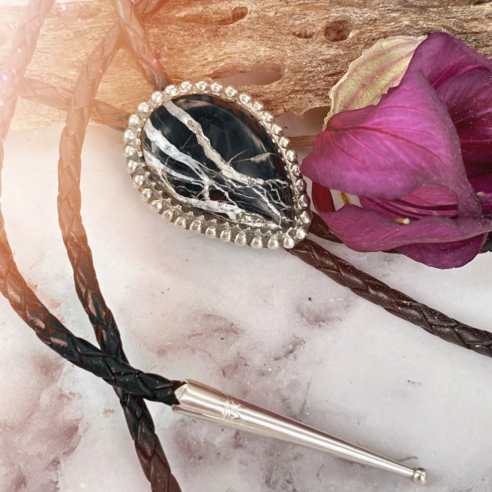 White Buffalo Teardrop Bolo Tie {Unisex}