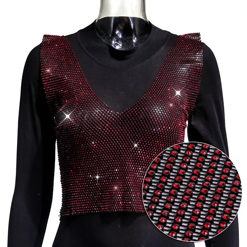 Women Rhinestone Tank Tops