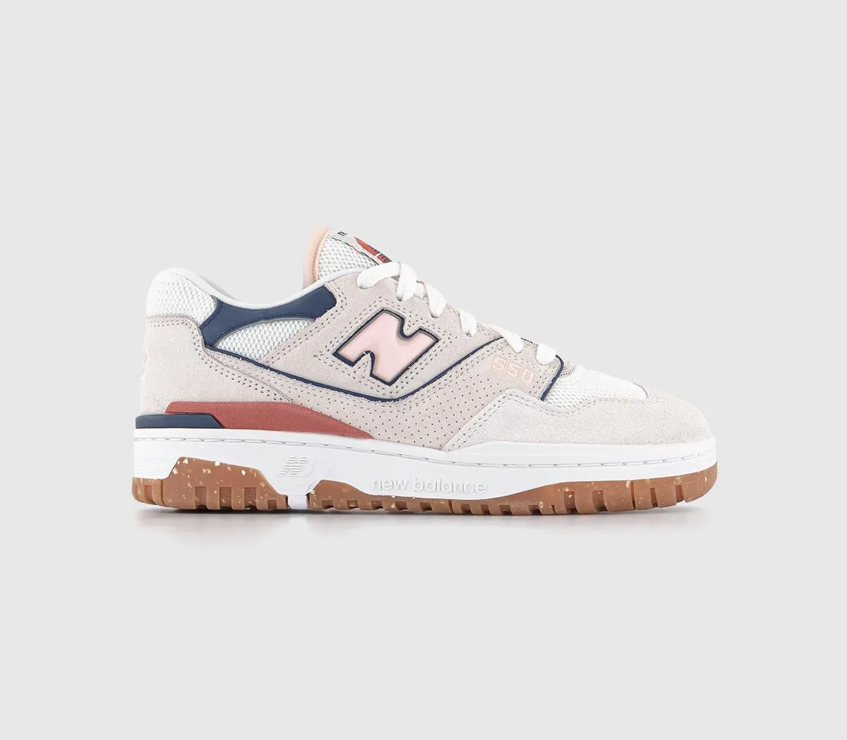 Womens New Balance BB550 Sea Salt Navy Red Trainers