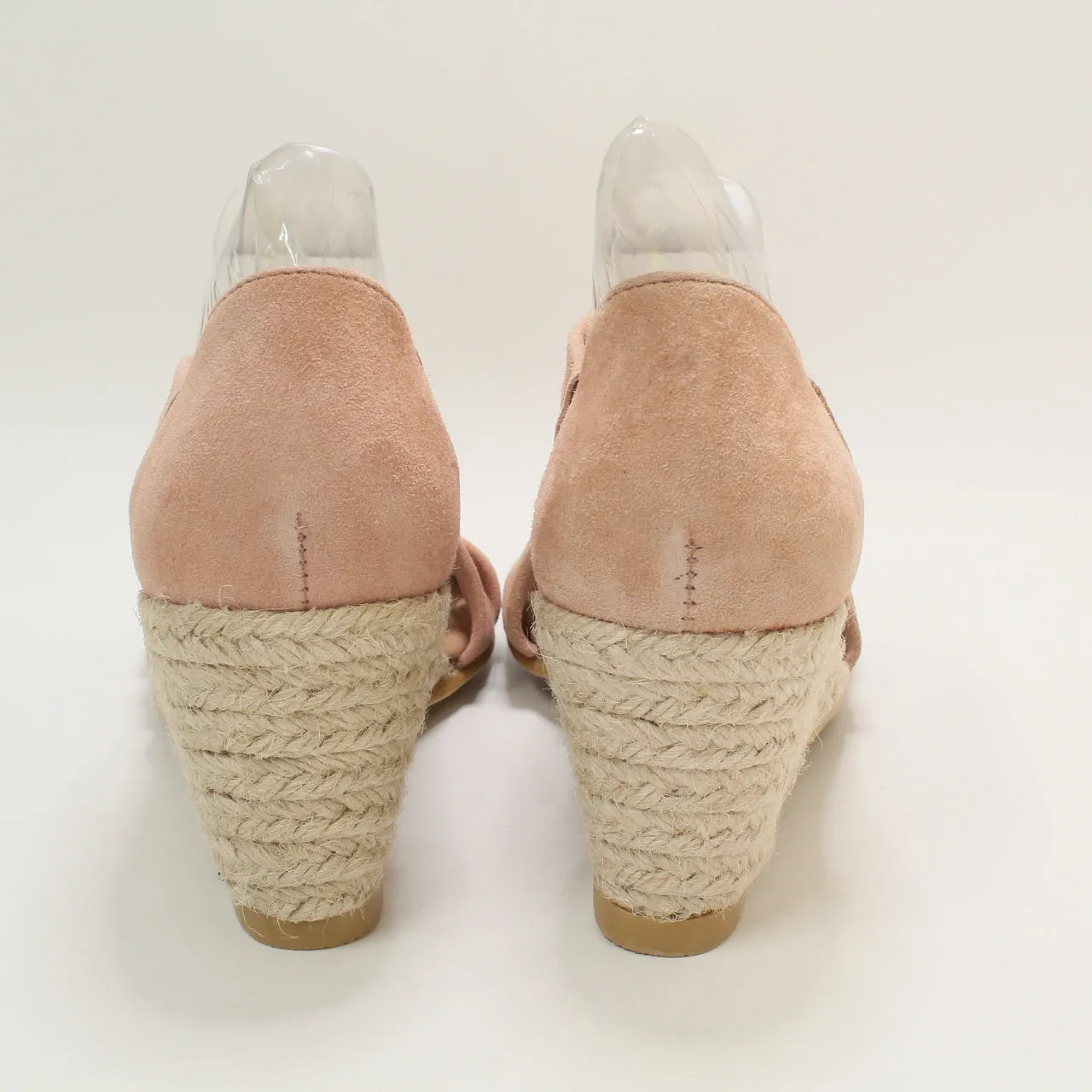 Womens Office Maiden Cross Strap Wedge Nude Suede Uk Size 6